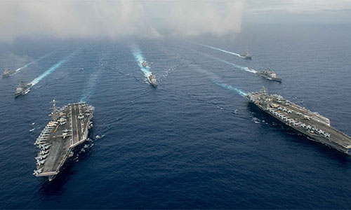 Washington hace una exhibición de fuerza ante Irán